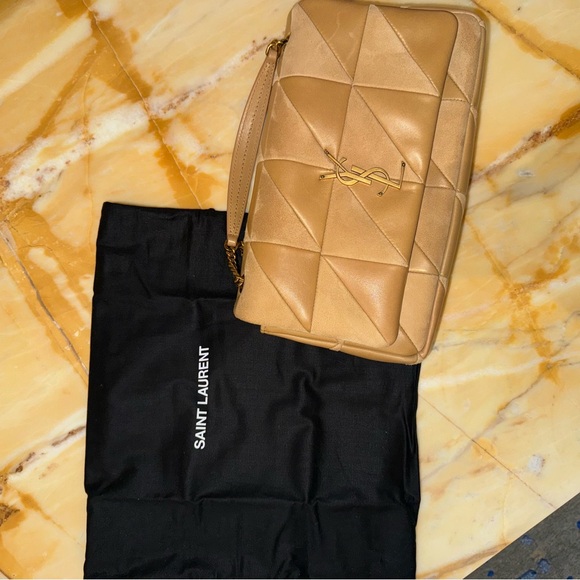 Saint Laurent YSL Jaime Medium Chain Bag in beige Suede and Lambskin - Picture 8 of 9